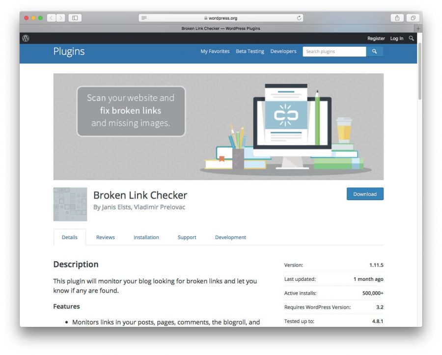 Broken link checker
