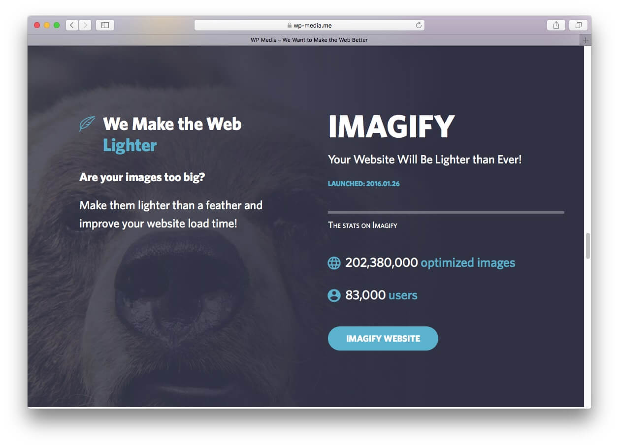 imagify image optimizer