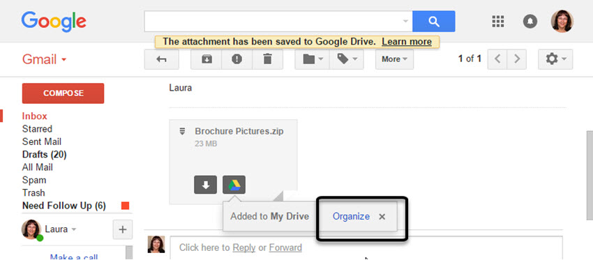 Google drive prompts