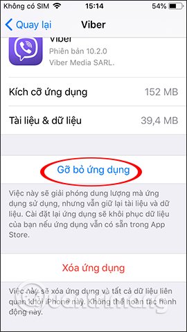 Thoát tài khoản Viber